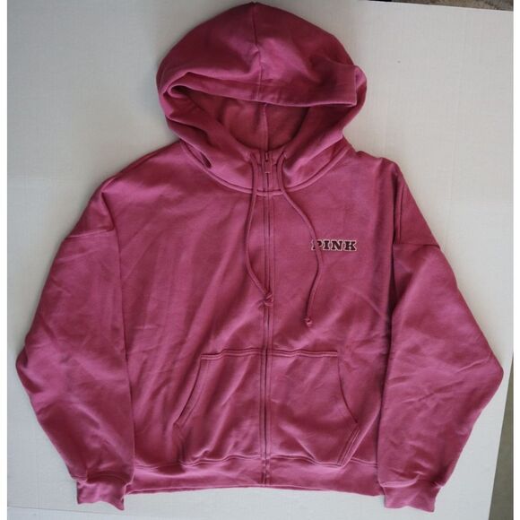 PINK x Victoria's Secret Large Ivy Fleece Campus Full Zip Hoodie/Sweatpants Set - Picture 2 of 16